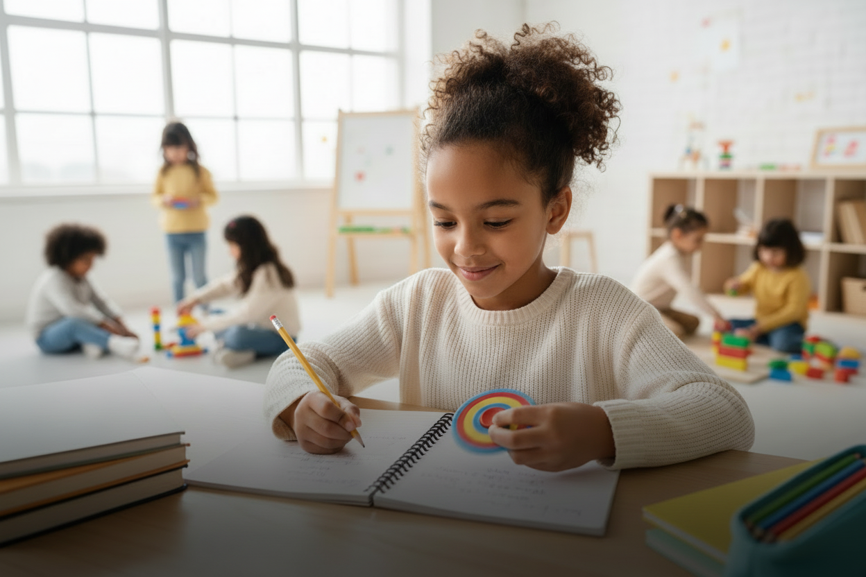 que la niña esté ejecutando una tarea ademas de usar el spinner